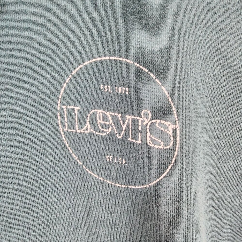 Levis Mens Relaxed Fit Hoodie L Green With Purple & Cream Stripes - Picture 4 of 16